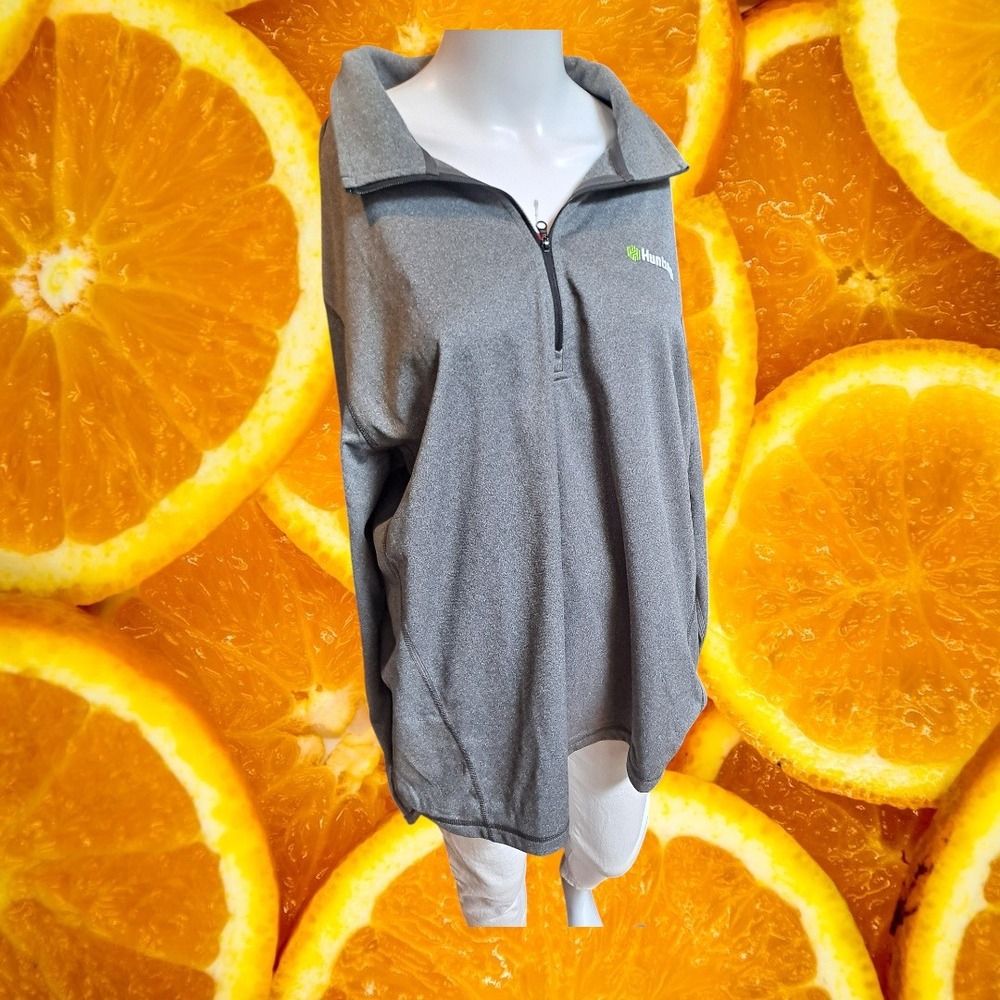 The North Face Fleece Pullover 1/4 Zip‎ Tech Jacket Asphalt Gray XL